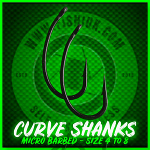 Curve Shank Carp Hooks. Micro Barbed.Ptfe High Carbon Steel.