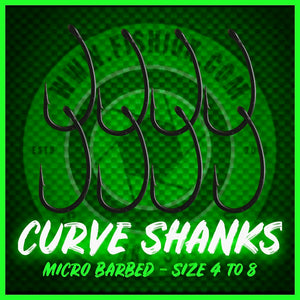 Curve Shank Carp Hooks. Micro Barbed.Ptfe High Carbon Steel.