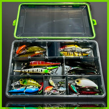 Load image into Gallery viewer, Lure Fishing Tackle Box Fully Loaded With Lures.