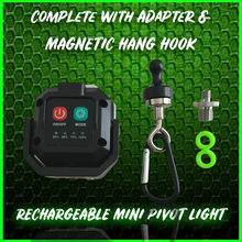 Load image into Gallery viewer, PIVOT Mini.Self Take Light / Bivvy Light. CoB Light.Includes Bivvy Hook and Bankstick Adapter.