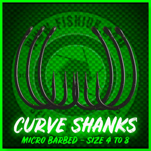 Curve Shank Carp Hooks. Micro Barbed.Ptfe High Carbon Steel.