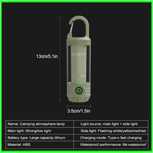 Compact Rechargeable Bivvy Light and Torch.