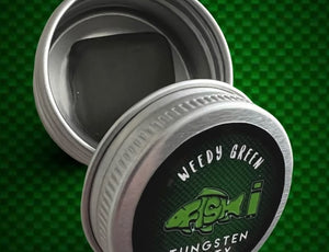 Tungsten Rig Putty. 15g. Weed Green in Storage Tin,