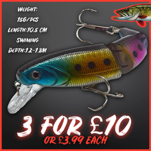 Load image into Gallery viewer, Multi section fishing lures. Best lures for pike. Upper layers. Hard lure. Various. Pike fishing. 