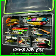 Load image into Gallery viewer, Lure Fishing Tackle Box Fully Loaded With Lures.