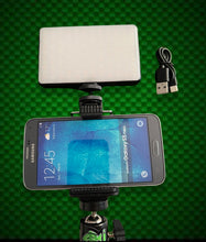 Load image into Gallery viewer, 120 L.E.D Self Take Video Light Cold Shoe Phone Holder Kit.