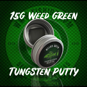 Tungsten Rig Putty. 15g. Weed Green in Storage Tin,