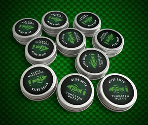 Tungsten Rig Putty. 15g. Weed Green in Storage Tin,