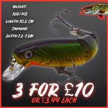 Load image into Gallery viewer, Multi section fishing lures. Best lures for pike. Upper layers. Hard lure. Various. Pike fishing. 