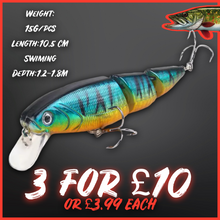 Load image into Gallery viewer, Multi section fishing lures. Best lures for pike. Upper layers. Hard lure. Various. Pike fishing. 