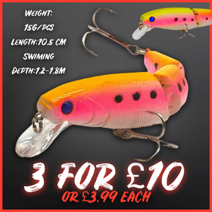 Multi section fishing lures. Best lures for pike. Upper layers. Hard lure. Various. Pike fishing. 