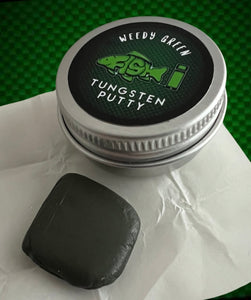 Tungsten Rig Putty. 15g. Weed Green in Storage Tin,