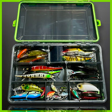 Load image into Gallery viewer, Lure Fishing Tackle Box Fully Loaded With Lures.