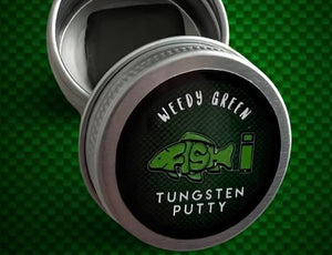 Tungsten Rig Putty. 15g. Weed Green in Storage Tin,