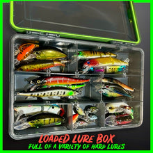 Load image into Gallery viewer, Lure Fishing Tackle Box Fully Loaded With Lures.