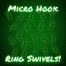 Load image into Gallery viewer, Micro Hook Ring Swivels.20 per packet!