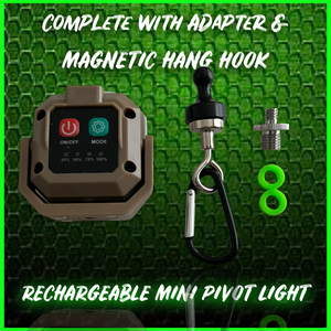 PIVOT Mini.Self Take Light / Bivvy Light. CoB Light.Includes Bivvy Hook and Bankstick Adapter.