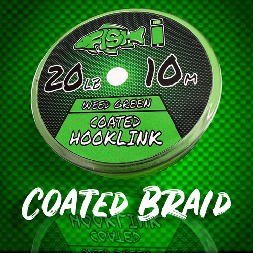 20lb Coated Hooklink in Weed Green 10M