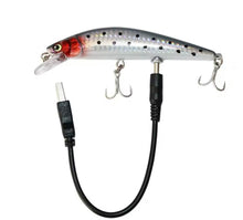 Load image into Gallery viewer, Rechargeable Fishing Lure LED Light &amp; Vibrate/Twitching Minnow Lure.