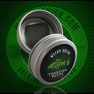 Tungsten Rig Putty. 15g. Weed Green in Storage Tin,