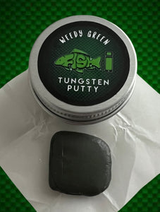 Tungsten Rig Putty. 15g. Weed Green in Storage Tin,