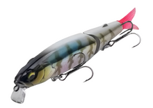 Load image into Gallery viewer, Minnow Style Lure 72mm 8g Hard Jointed Body. Green/Silver