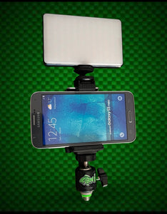 120 L.E.D Self Take Video Light Cold Shoe Phone Holder Kit.