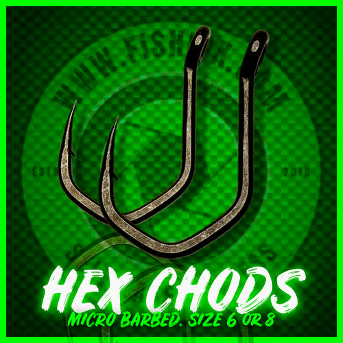 Chod Hex Gape Carp Hooks.