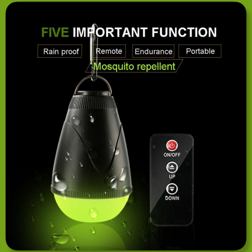 Bivvy light with Mozzy Repellent Green light. Rechargeable. inc Remote