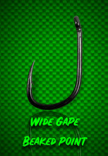 Load image into Gallery viewer, Wide Gape Beaked Point Carp Hooks. Micro Barbed.