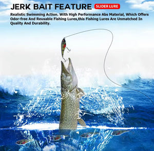 Musky Jerkbait-Slow Sinking-Slider Lure 90mm/105mm Loud Sound Crankbait Jerkbait Lure.