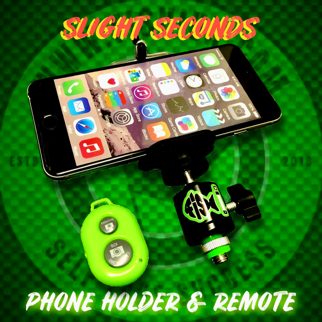 Phone Holder & Remote. (SLIGHT SECONDS)