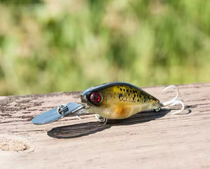 Crankbait / Plug Hard Lure 50mm 5g.Colour Green with Brown lip and blue face.