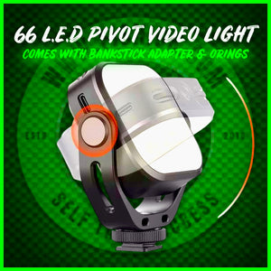 PiVot 66 L.E.D Self Take Video Light Inc Bankstick Adapter.