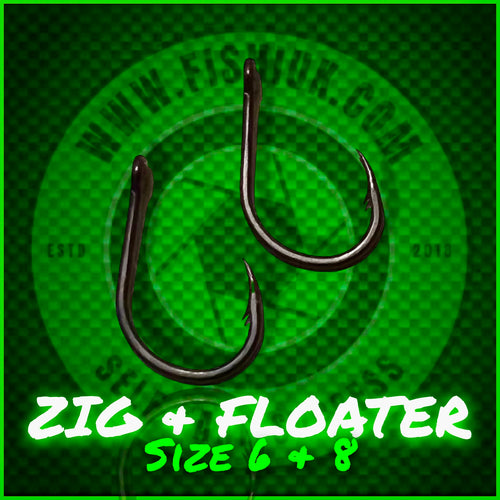 Zig & Floater Carp Hooks.Micro Barbed