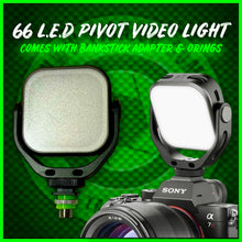 Load image into Gallery viewer, PiVot 66 L.E.D Self Take Video Light Inc Bankstick Adapter.