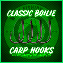 Load image into Gallery viewer, Wide Gape Classic Boilie Style Carp Hooks.Micro Barbed