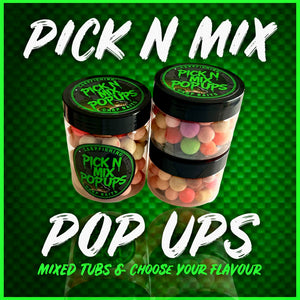 Carp Fishing Pop-Up Boilies – Proven Flavours & Sizes! Maximize your catch with high-buoyancy, fish-attracting boilies. Choose from multiple flavours and two tub sizes. Perfect for all rigs and conditions. Get yours now and catch more carp with ease!