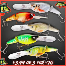 Load image into Gallery viewer, Jointed Shad Rap Crankbait - 15g - 10cm - Various Colours