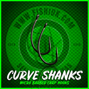 Curve Shank Carp Hooks. Micro Barbed.Ptfe High Carbon Steel.