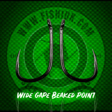 Load image into Gallery viewer, Wide Gape Beaked Point Carp Hooks. Micro Barbed.