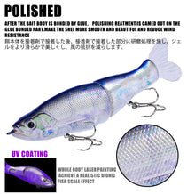 Load image into Gallery viewer, 135mm Slow Sinking Swimbait Lure – 30g Multi-Jointed Fishing Bait for Big Pike &amp; Perch – Ultra-Realistic Action for UK Predator Fishing – Perfect for Freshwater Lakes &amp; Rivers – High-Quality Pike Lure in Various Colours