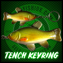 Load image into Gallery viewer, Tench keyring. Tench fish keychain keyring. Tench fishing gift. Tench angler. Best tench angler uk