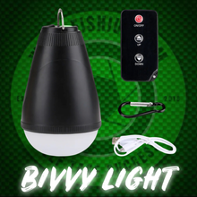 Load image into Gallery viewer, Bivvy light with Mozzy Repellent Green light. Rechargeable. inc Remote