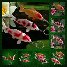 Load image into Gallery viewer, Koi keyring. Koi carp keyring. Available in 3 variations