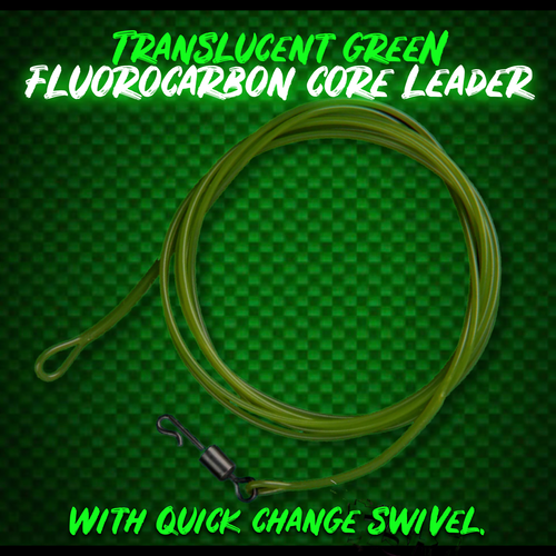 Trans Green Fluorocarbon Leader With Quick Change Swivel