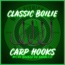 Load image into Gallery viewer, Wide Gape Classic Boilie Style Carp Hooks.Micro Barbed