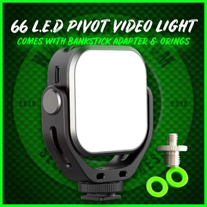 PiVot 66 L.E.D Self Take Video Light Inc Bankstick Adapter.