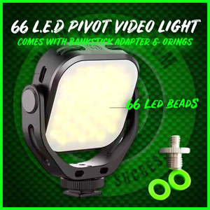 PiVot 66 L.E.D Self Take Video Light Inc Bankstick Adapter.