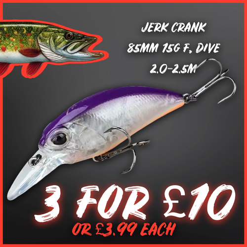 Crankbait / Plug Lure.Colour Purple with Orange belly.Lure fishing